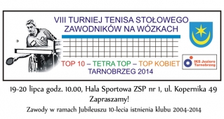 VIII Turniej Tenisa Stołowego Zawodników na Wózkach 